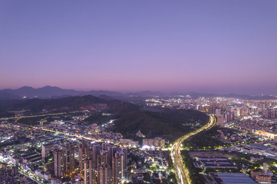 城市夜景道路延时