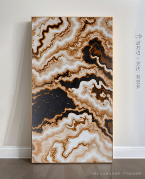 抽象大理石玄關(guān)裝飾畫