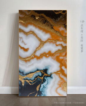 抽象大理石玄關(guān)裝飾畫