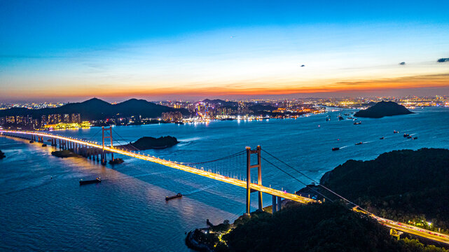 东莞虎门城市风光航拍全景