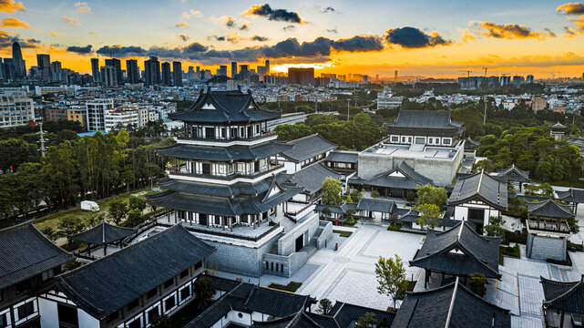 广东广州城市航拍全景