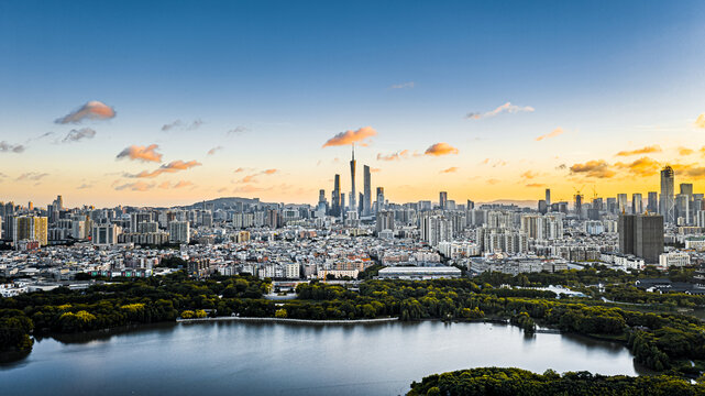 广东广州城市航拍全景