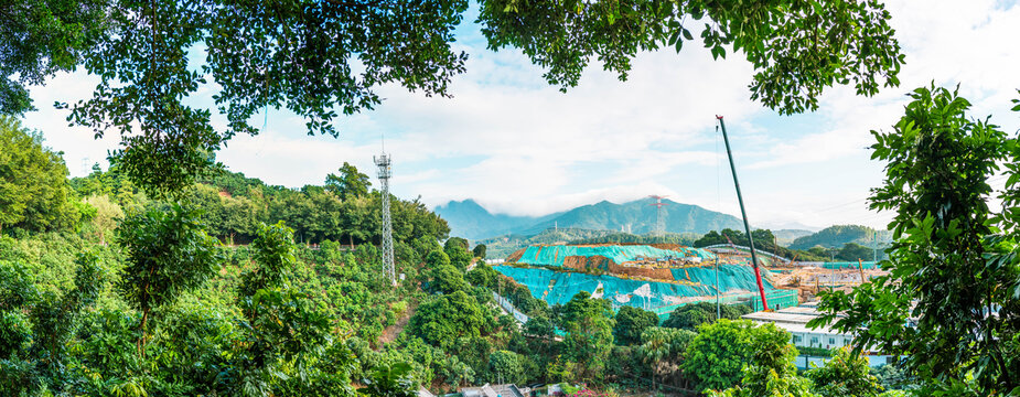 深圳淘金山绿道大型工程全景图