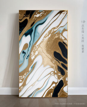 抽象大理石玄關(guān)裝飾畫
