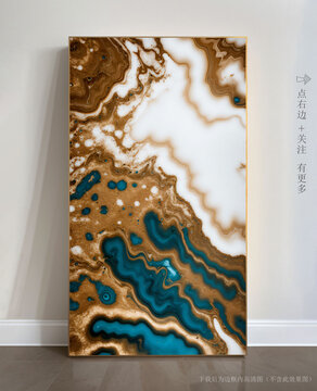 玄關(guān)大理石背景墻抽象畫