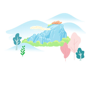 河南風(fēng)景手繪雞公山