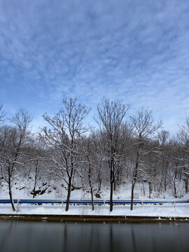 红旗渠景区雪景