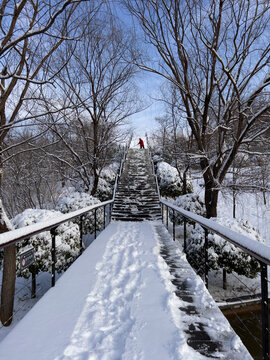 红旗渠景区雪景