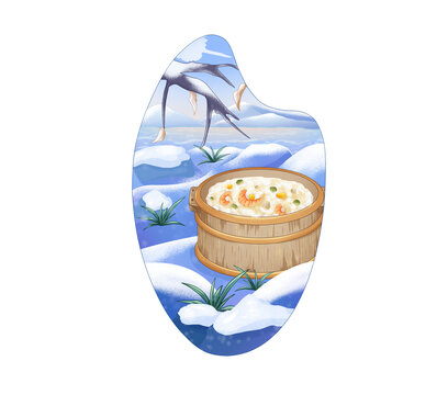 節(jié)氣大米元素素材插畫