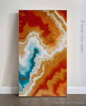 簡(jiǎn)約大理石紋抽象畫