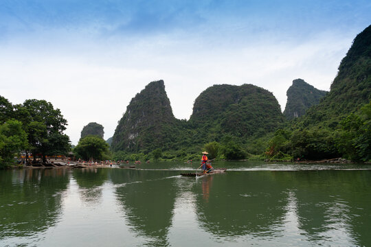 广西阳朔遇龙河自然风光