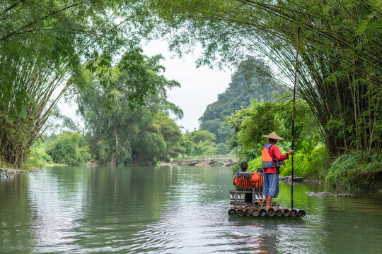 广西阳朔遇龙河自然风光