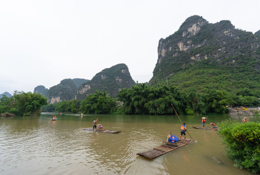 广西阳朔遇龙河自然风光