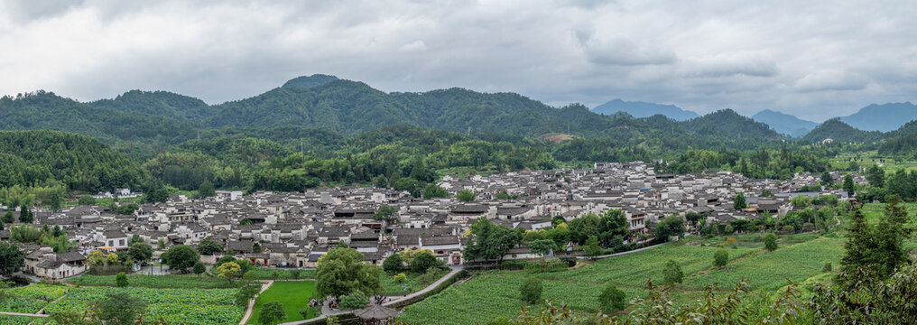 西递古村全景