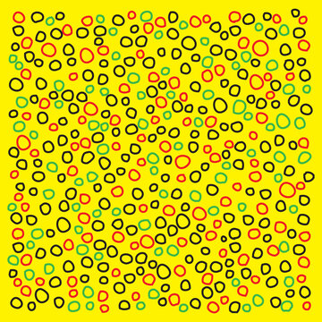 彩色圆圈波尔卡圆点图案背景