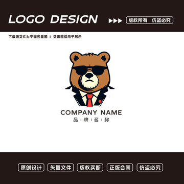卡通熊logo