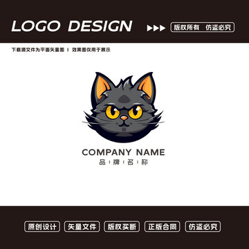 卡通猫logo