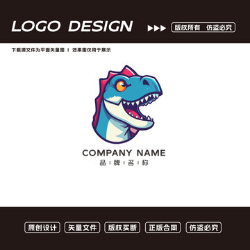 卡通恐龙logo