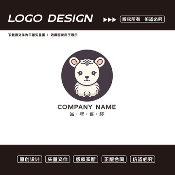卡通动物logo标志