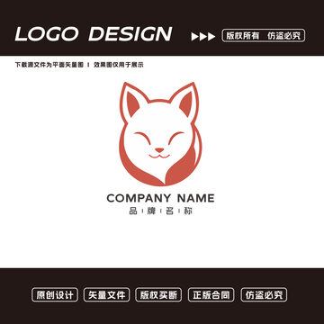 卡通小猫logo