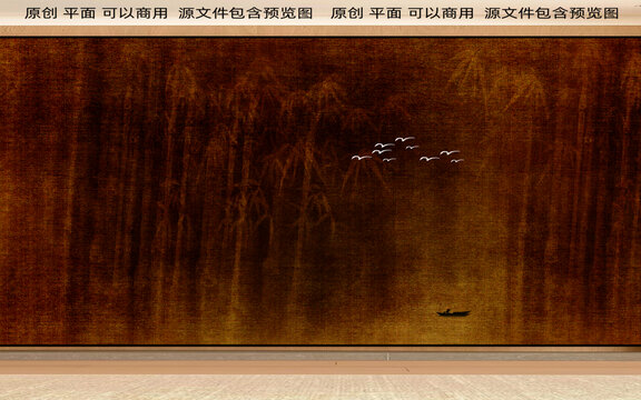 墨竹背景墻