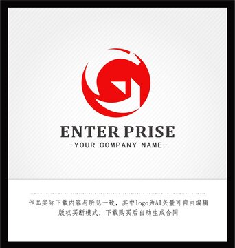 GJ字母logo