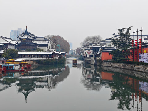 夫子庙雪景