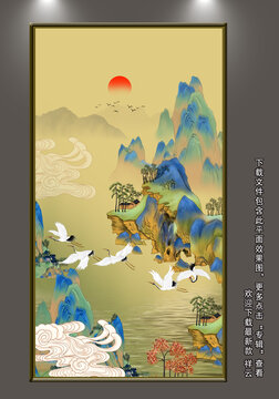 國(guó)潮山水插畫