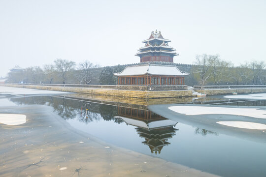 角楼雪景