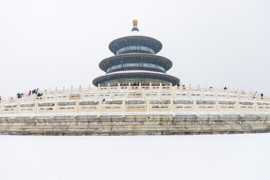 天坛雪景