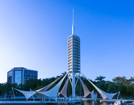 惠州城市建筑风景东江沙公园