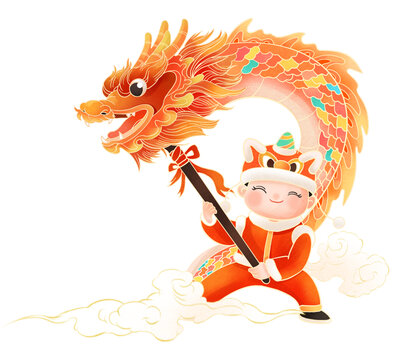 新年龍插畫
