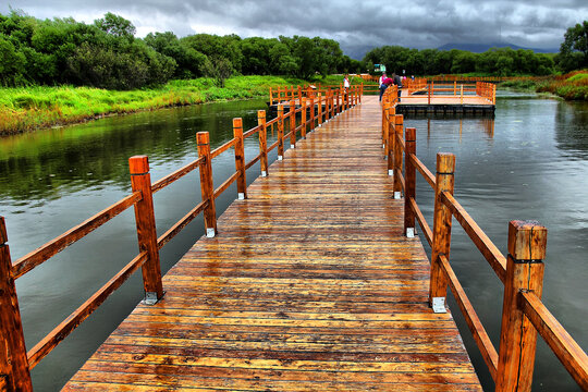 黑瞎子岛湿地公园栈道