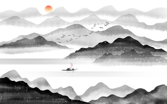 禪意山水畫