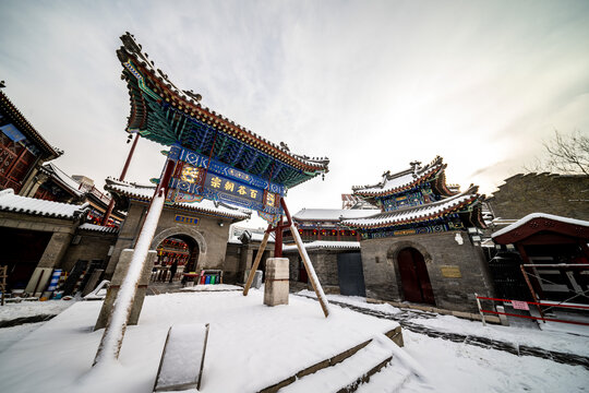 天津天后宫雪景