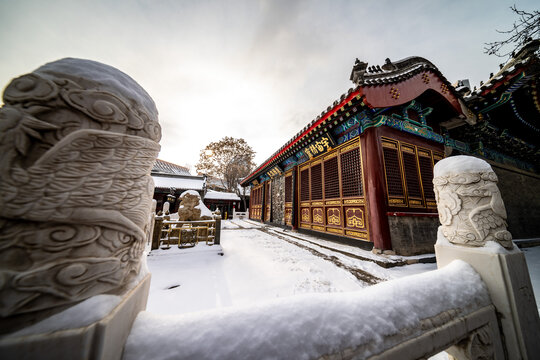 天津天后宫雪景