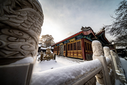 天津天后宫雪景