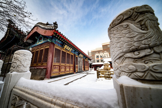 天津天后宫雪景