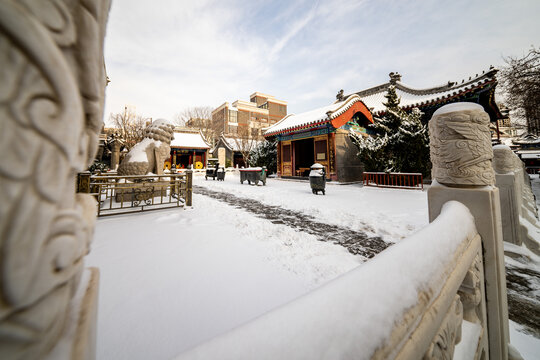 天津天后宫雪景