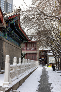 天津天后宫雪景