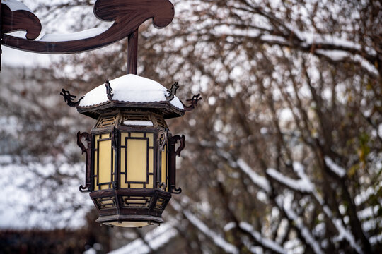 天津天后宫雪景