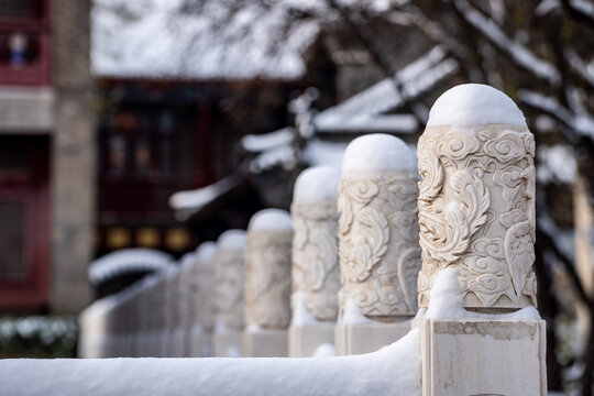 天津天后宫雪景