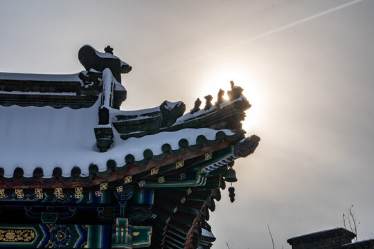 天津天后宫雪景