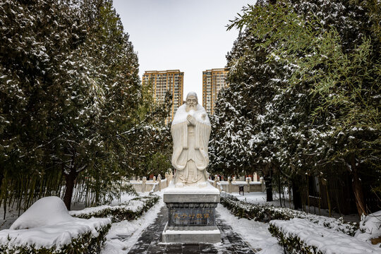 天津文庙雪景