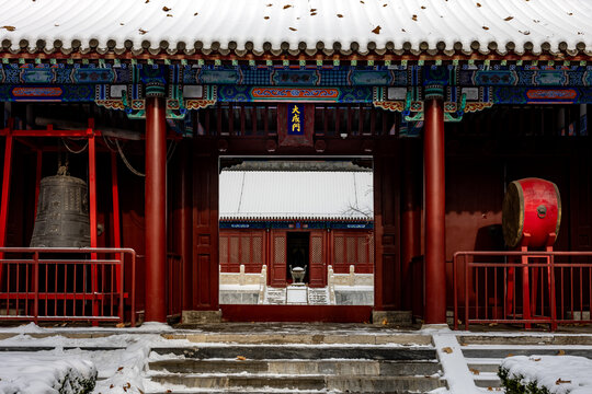 天津文庙雪景