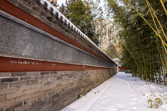 天津文庙雪景