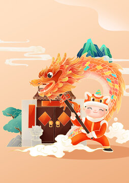 國風(fēng)新年插畫
