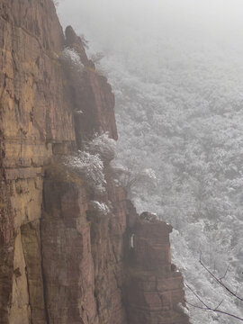 红石峡雪景