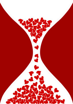 愛(ài)心沙漏插畫(huà)