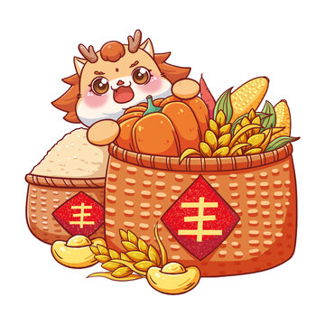 龍年吉祥物元素